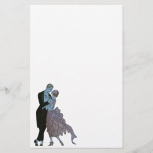 Papelería Art Decó Vintage, recién casados, danza Boda amoro
