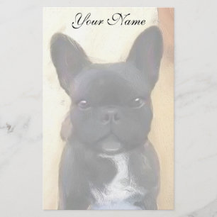 Papelería Arte de Bulldog negro francés