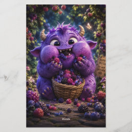 Papelería Arte de fantasía del bosque del monstruo lindo lad