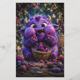 Papelería Arte de fantasía del bosque del monstruo lindo lad