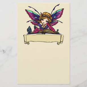 Papelería Arte de hadas de la fantasía de la biblioteca del