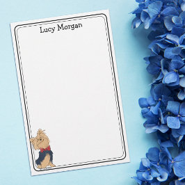 Papelería Arte de Perro Bonito Yorkie Personalizado