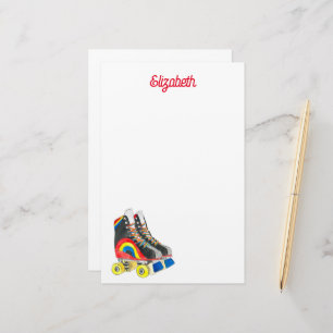 Papelería Arte de Rollerskates retro ochenta