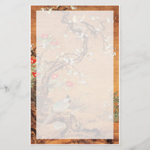 Papelería Arte de tinta oriental chinesa faisán y cameliana