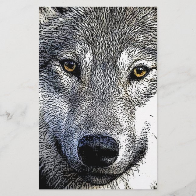 Papelería Arte de Wolf Eyes (Anverso)
