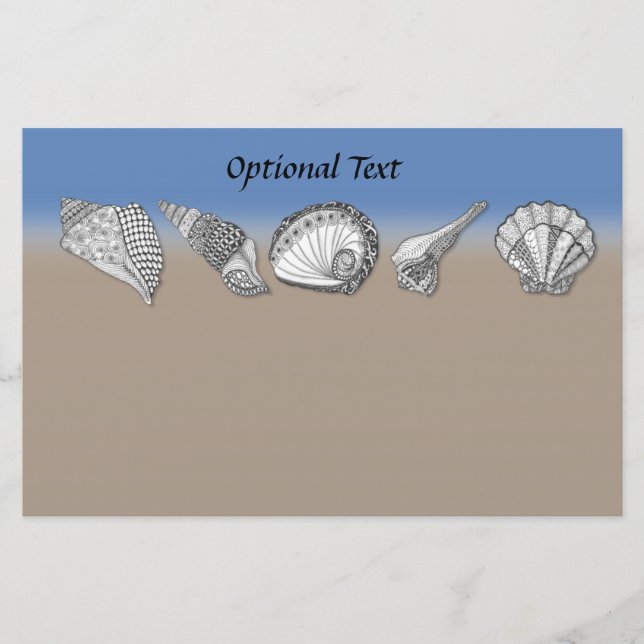 Papelería Arte del dibujo del Seashell (Anverso)