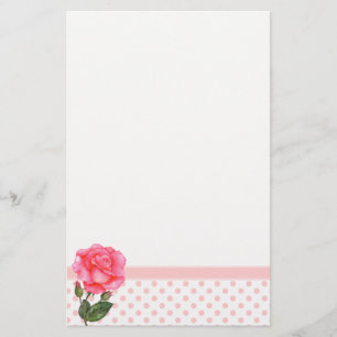 Papelería Arte floral rosa Personalizado
