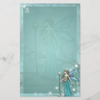 Papelería Arte místico de fantasía de hadas Verde azulado