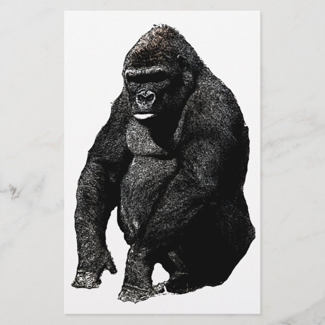 Papelería Arte pop de gorila (Anverso)