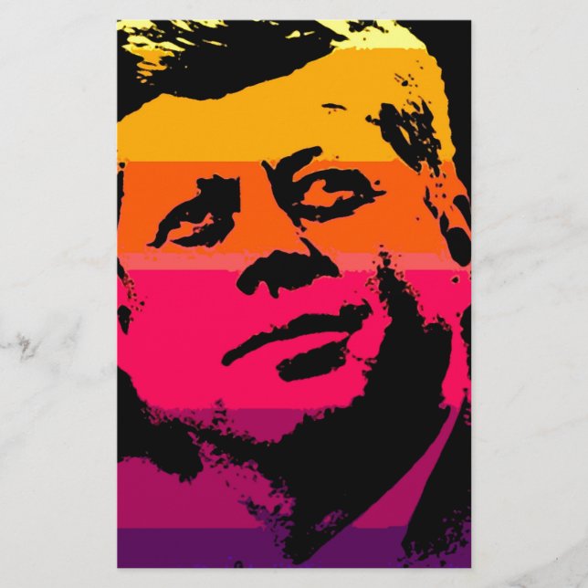 Papelería Arte Pop Jack JFK John F. Kennedy (Anverso)