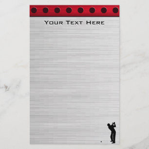 Papelería Aspecto de aluminio cepillado Golfer