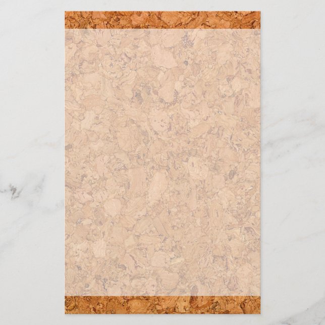 Papelería Aspecto de grano de madera de corcho natural (Anverso)