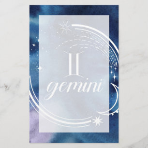 Papelería Astrología acuarela - Gemini