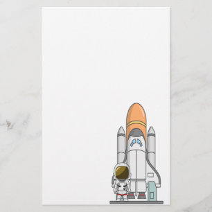 Papelería Astronauta y nave espacial