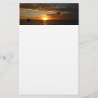 Papelería Atardecer en la costa tropical del mar II