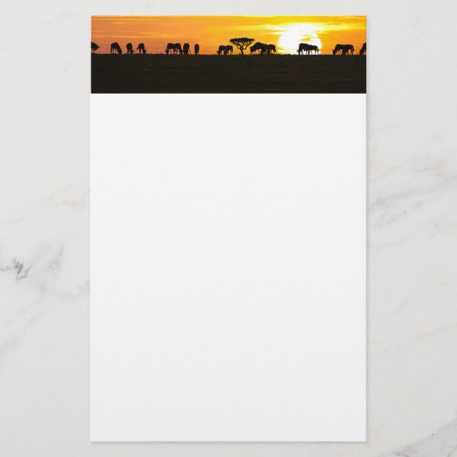 Papelería Atardecer en Serengeti (Anverso)