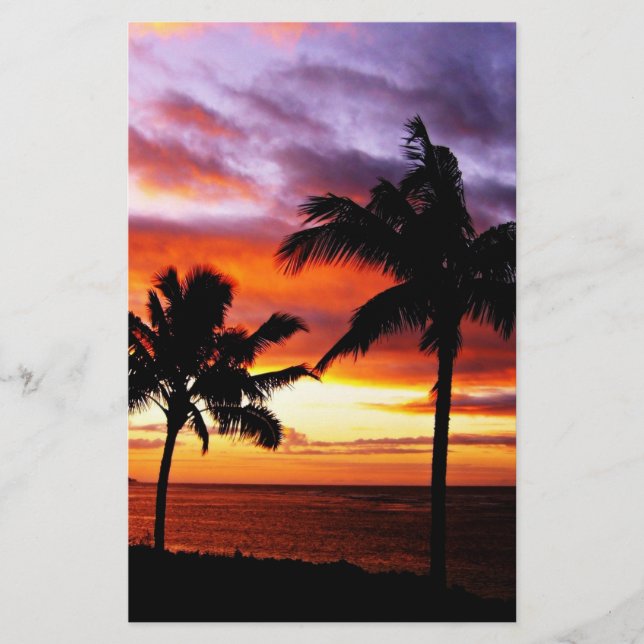 Papelería Atardecer tropical (Anverso)