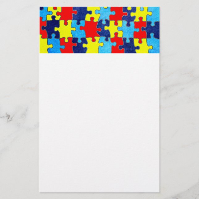 Papelería Autism Awareness-Puzzle by Shirley Taylor (Anverso)