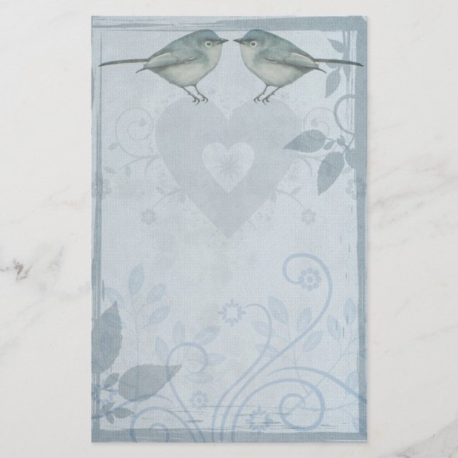 Papelería Ave azul (Anverso)