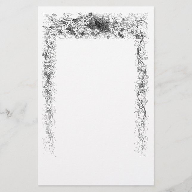 Papelería Ave cosechada en la viña (Anverso)