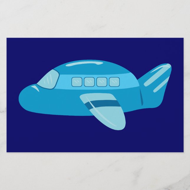 Papelería Avión azul (Anverso)