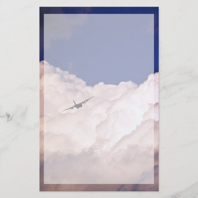 Papelería Avión de transporte militar por Shirley Taylor (Anverso)