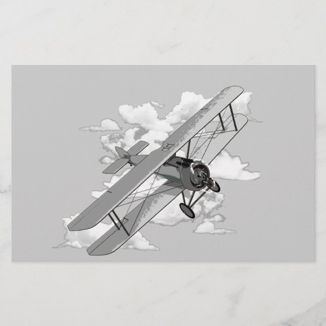 Papelería Avión del vintage (Anverso)