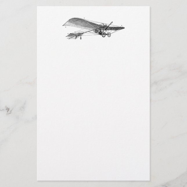 Papelería Avión retro del apoyo del aeroplano del propulsor (Anverso)