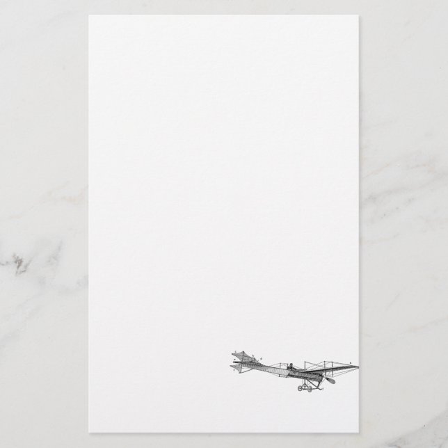 Papelería Avión retro del apoyo del aeroplano del propulsor (Anverso)