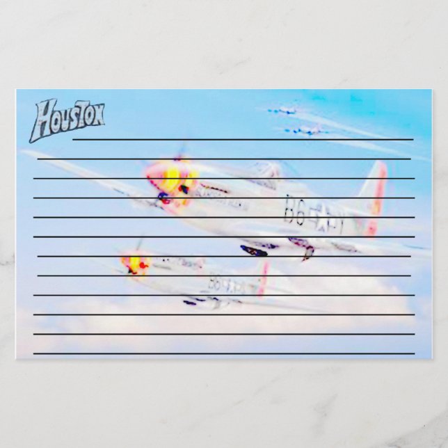 Papelería Aviones del mustango de Houston (Anverso)