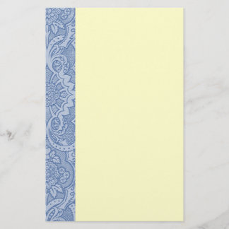 Papelería Azul de encaje elegante