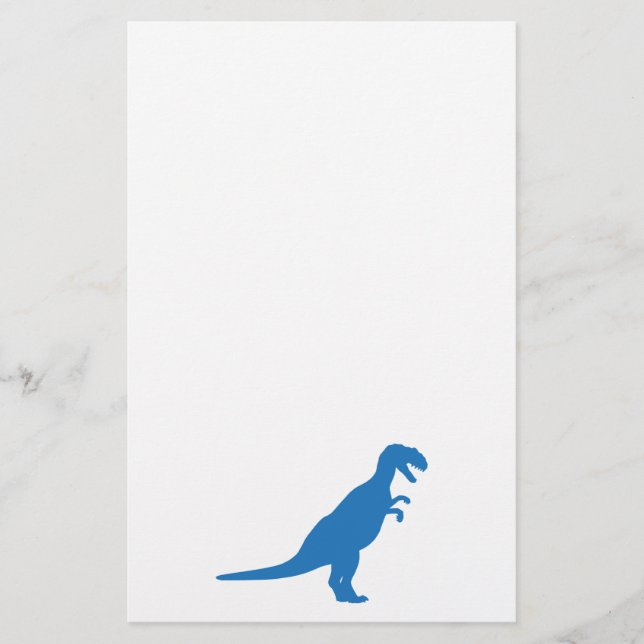 Papelería Azul dinosaurio (Anverso)
