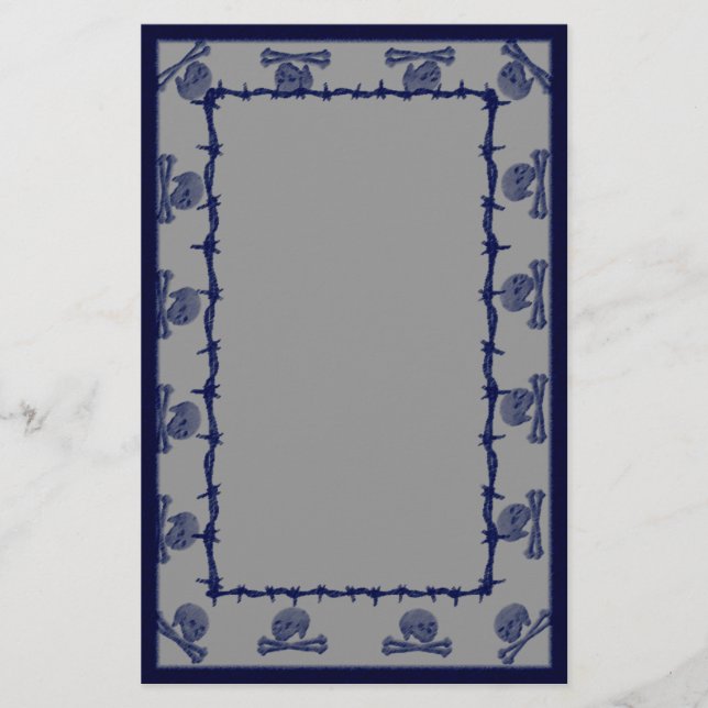 Papelería azul holandés de la bandera pirata (Anverso)