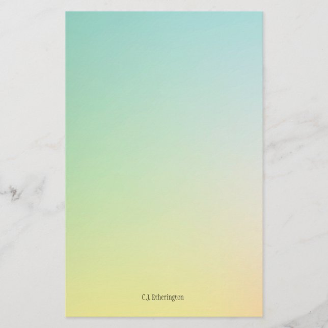 Papelería Azul ocmbre/amarillo personalizado (Anverso)