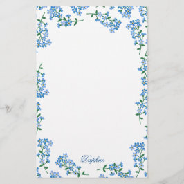 Papelería Azul Olvídeme No Marco