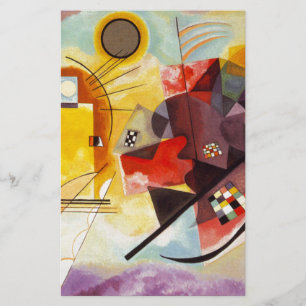 Papelería Azul rojo amarillo de Kandinsky