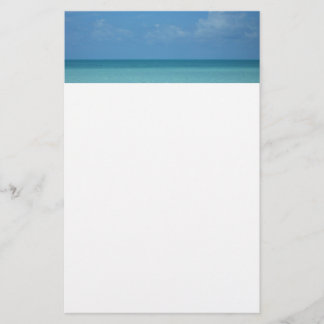 Papelería Azul turquesa tropical del horizonte del Caribe