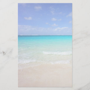 Papelería Azure Blue Caribbean Tropical Beach
