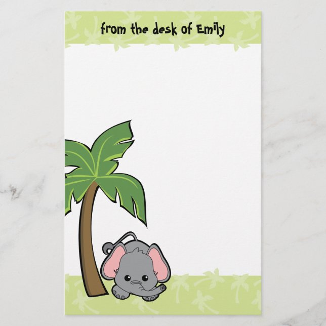 Papelería Baby Elephant Cutie (Anverso)