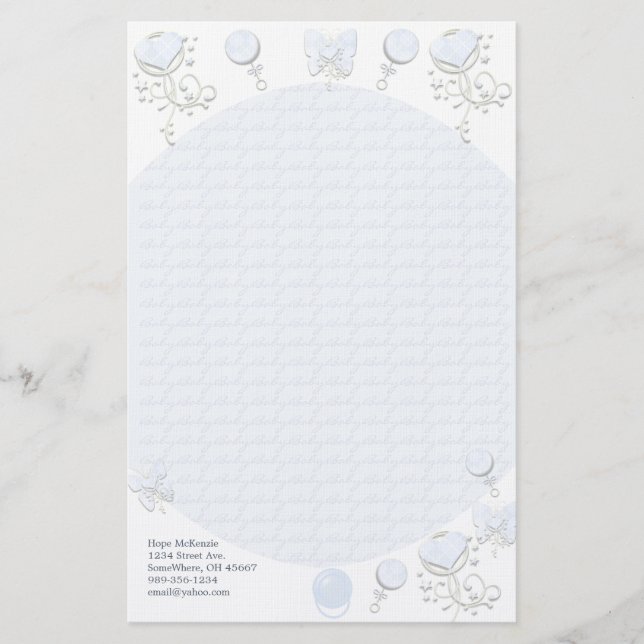 Papelería Baby Heart Rattle Argyle Onsie Pink (Anverso)