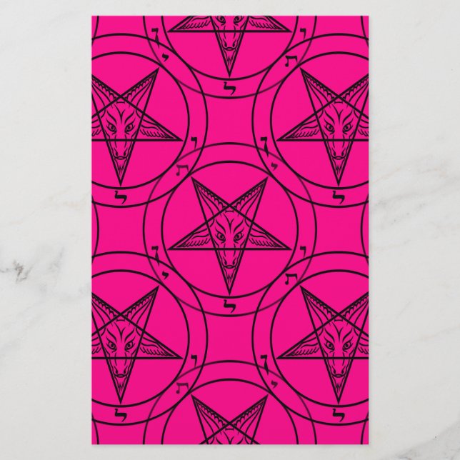 Papelería bafometa rosa (Anverso)
