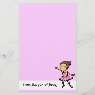 Papelería bailarín de ballet adaptable del dibujo animado