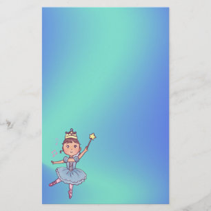Papelería Bailarín de ballet de la niña con melés de la