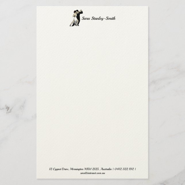 Papelería Bailarinas de tango (Anverso)