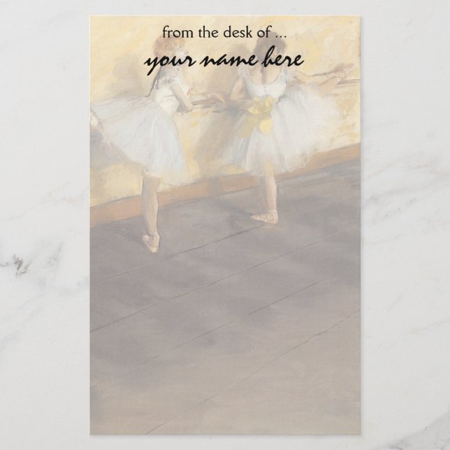 Papelería Bailarinas en el bar de Edgar Degas, ballet de épo (Anverso)