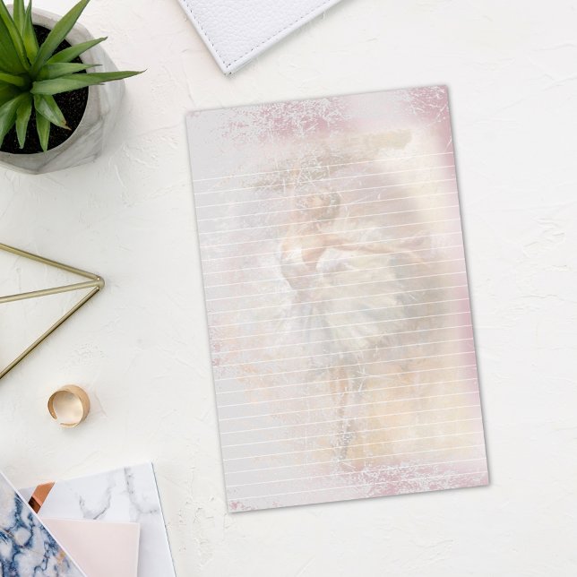 Papelería Ballerina Dance Pose White Lined (Subido por el creador)