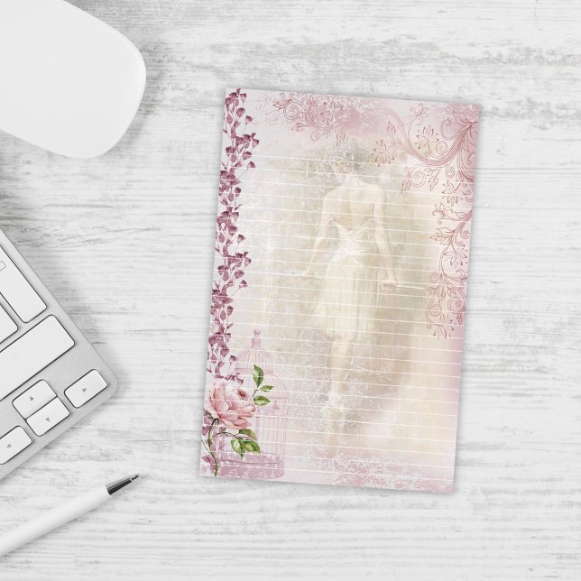 Papelería Ballerina Dancing en Pointe Floral Lining (Subido por el creador)