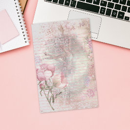 Papelería Ballerina Dancing Pose Floral Rosa Llenado