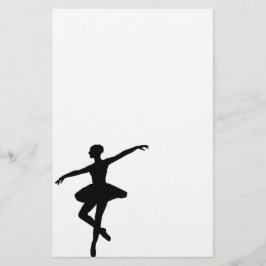Papelería Ballet simple Ballerina Blanca Negra