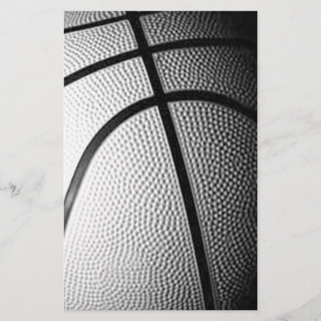 Papelería Baloncesto blanco y negro (Anverso)